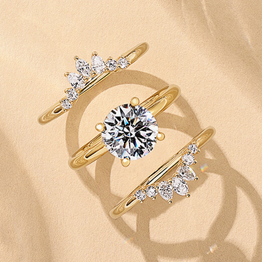 Three Yellow Gold Wedding Bands Three Yellow Gold Wedding Bands