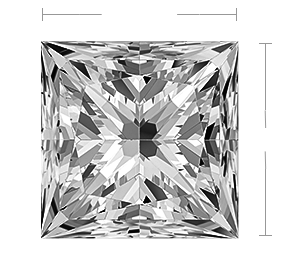 Princess Diamond Top View